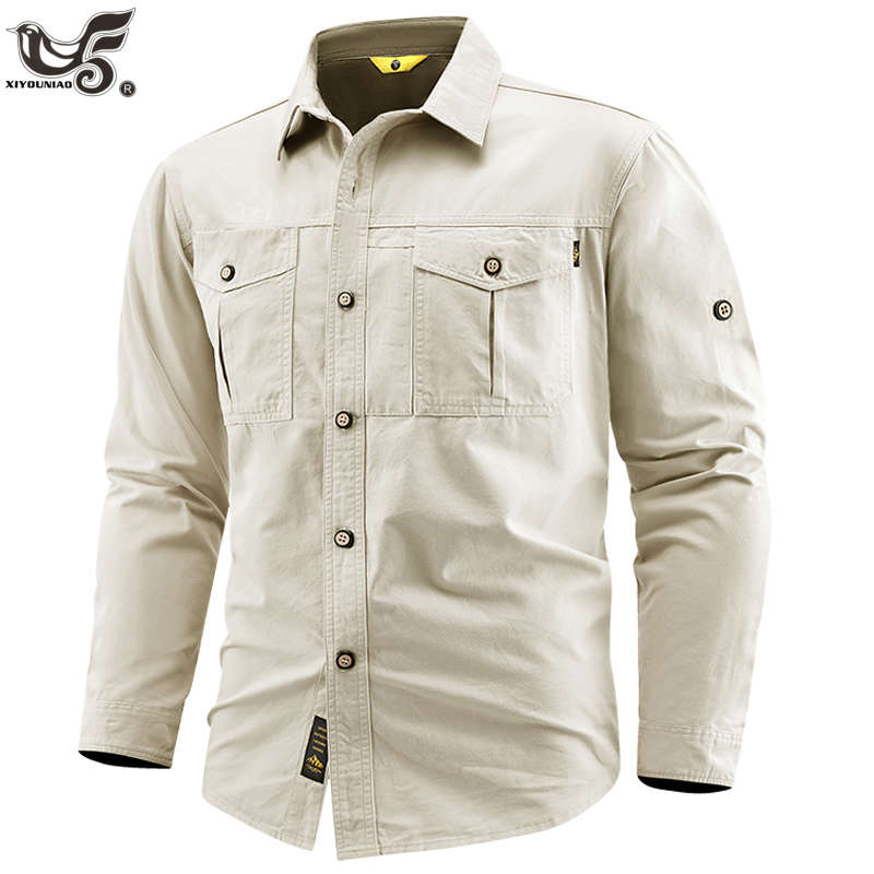 Tactical Military Shirt Cargo - قمصان رجالية عسكرية للأعمال، قمصان تكتيكية