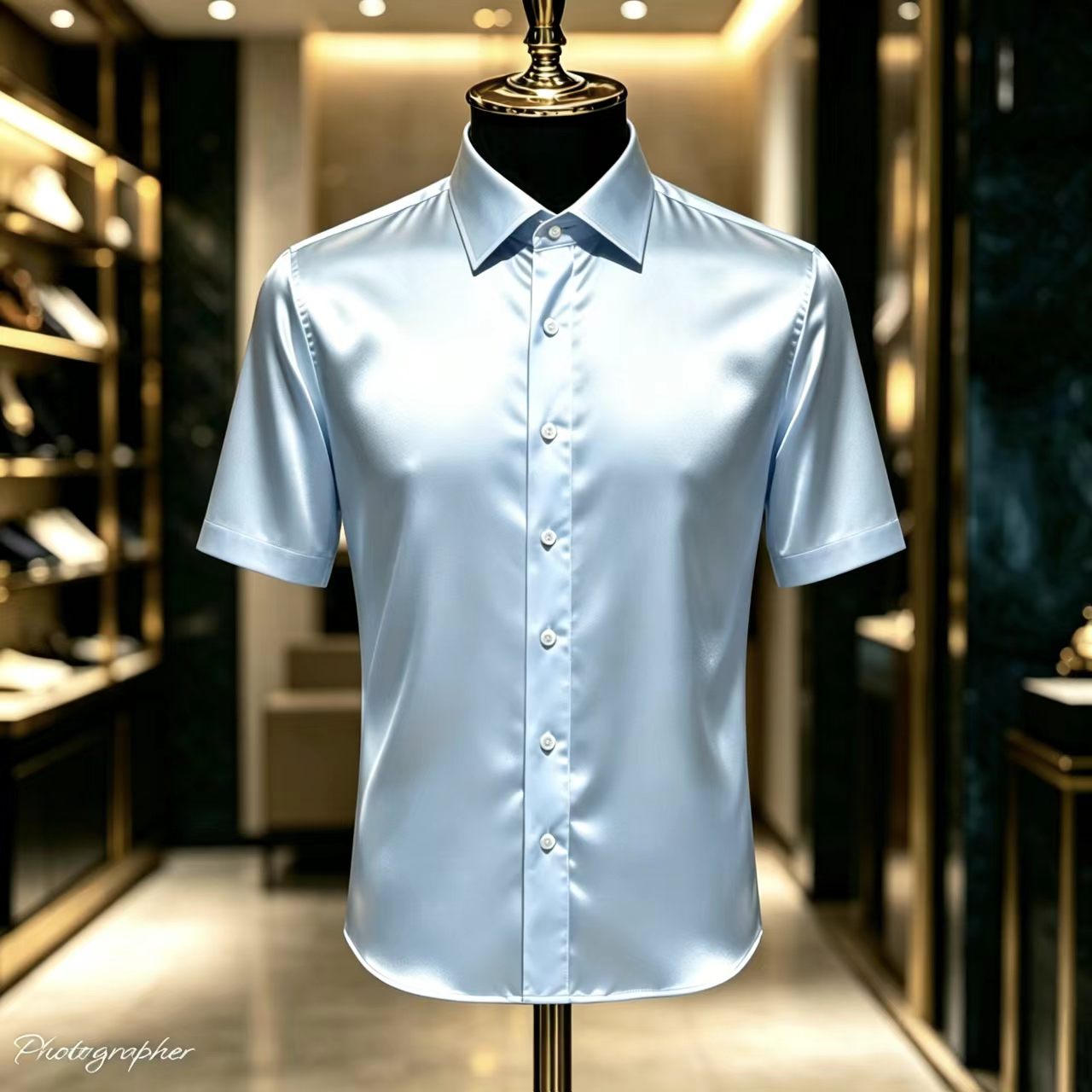Men's Solid Color Satin Short- - مراجعة Mens Satin Silk Dress Shirt وسعره