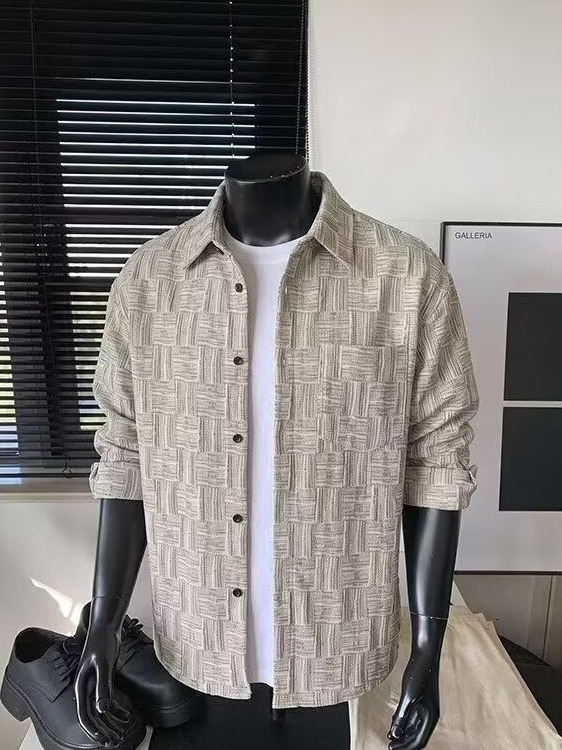 قميص كاجوال عصري بأكمام طويلة  - مراجعة Corduroy Button Up Shirt Men وسعره