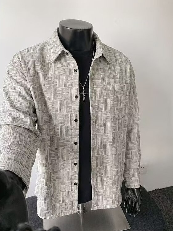 قميص كاجوال عصري بأكمام طويلة  - مراجعة Corduroy Button Up Shirt Men وسعره