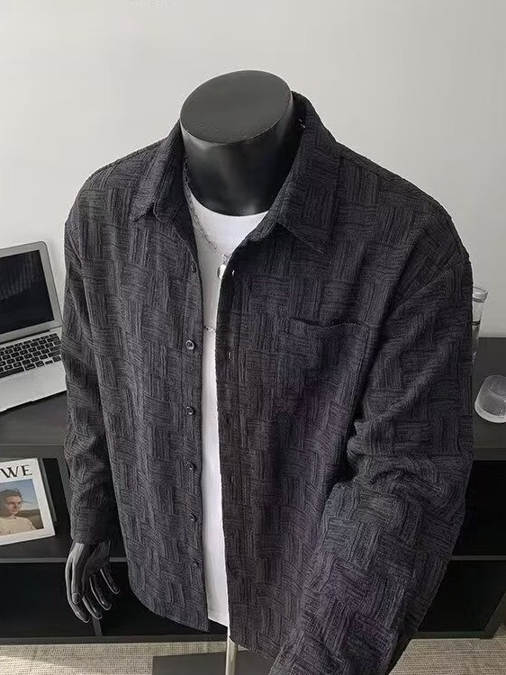 قميص كاجوال عصري بأكمام طويلة  - مراجعة Corduroy Button Up Shirt Men وسعره