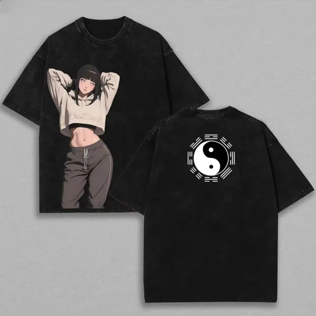 تي شيرت هيناتا هيوغا ناروتو لل - مراجعة Acid Wash Vintage Graphic T Shirt وسعره
