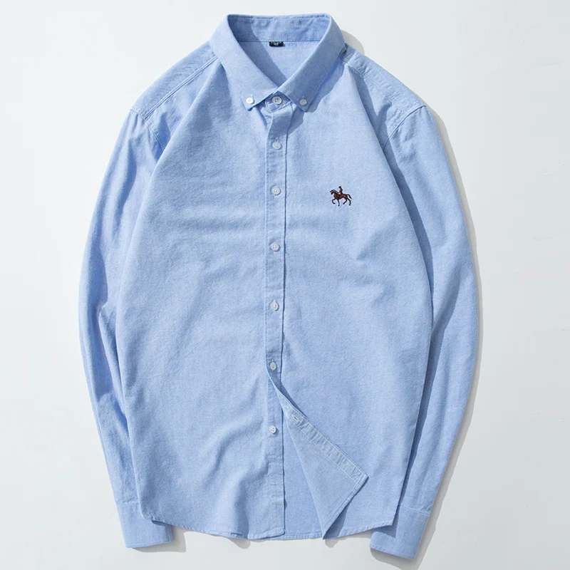 قميص رجالي طويل الأكمام 2024 م - مراجعة Oxford Cotton Casual Shirt Business وسعره