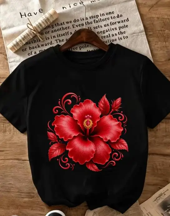 تي شيرت نسائي بتصميم عتيق من ا - مراجعة Vintage Hawaiian Floral Shirt وسعره