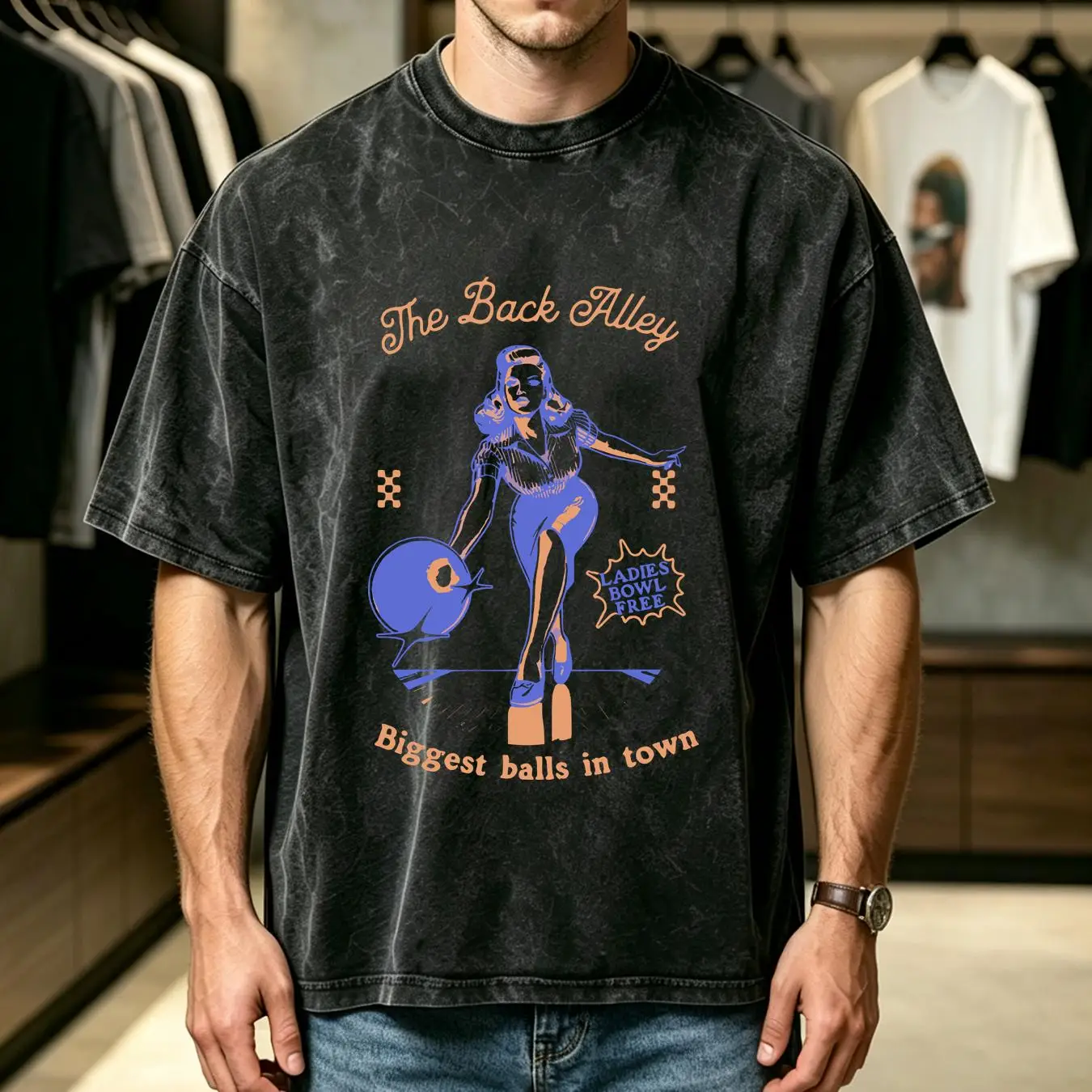 تيشيرت مغسول بتصميم مضحك وعصري - مراجعة Short Sleeve Bowling Shirt Retro وسعره
