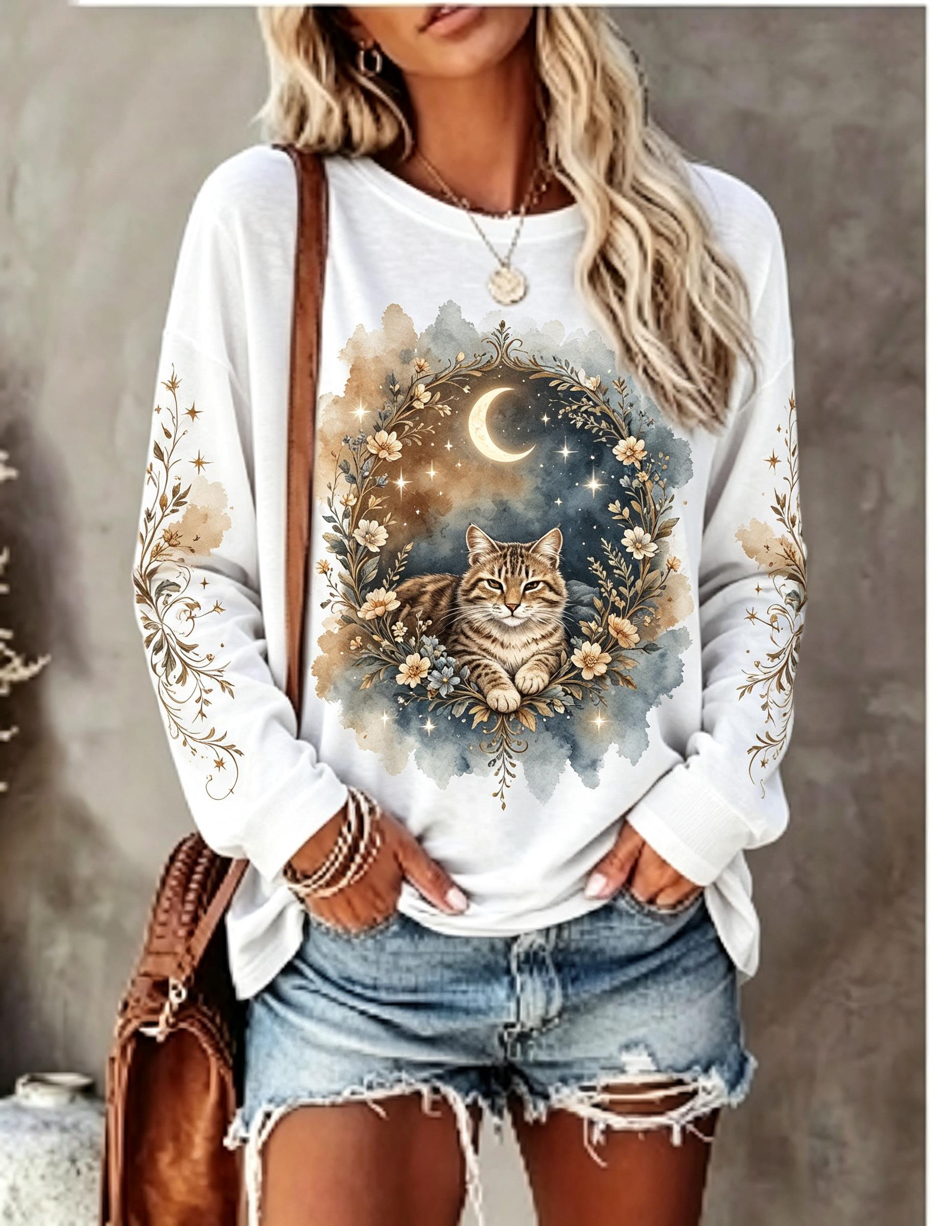 تي شيرت نسائي بأكمام طويلة، بت - مراجعة T-Shirts وسعره